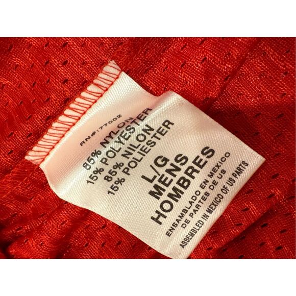 Vintage Eastbay Men’s Game Shorts Red White L Large Scar/Wht NEW - Picture 3 of 9